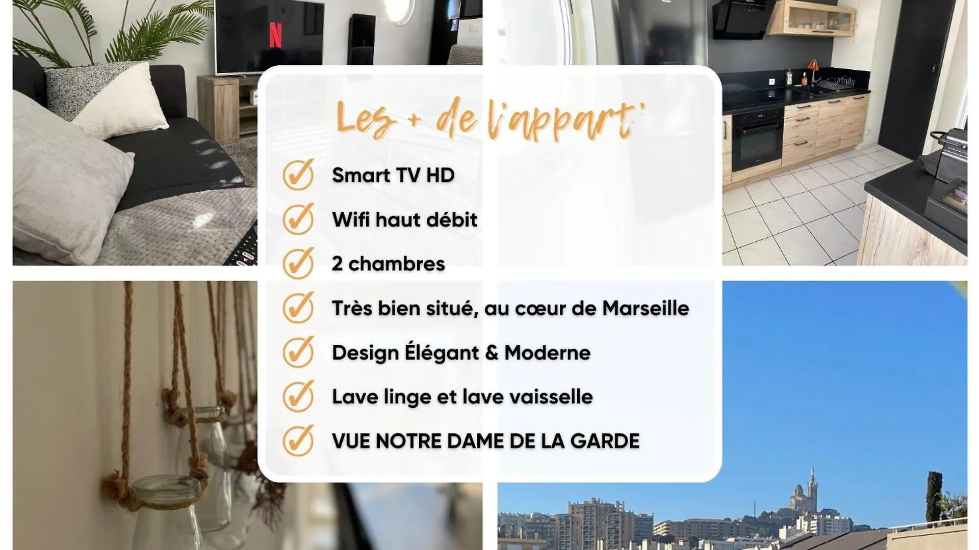 Appartement Spacieux - Vue Notre Dame De La Garde - Terrasse - Wifi Marseilles